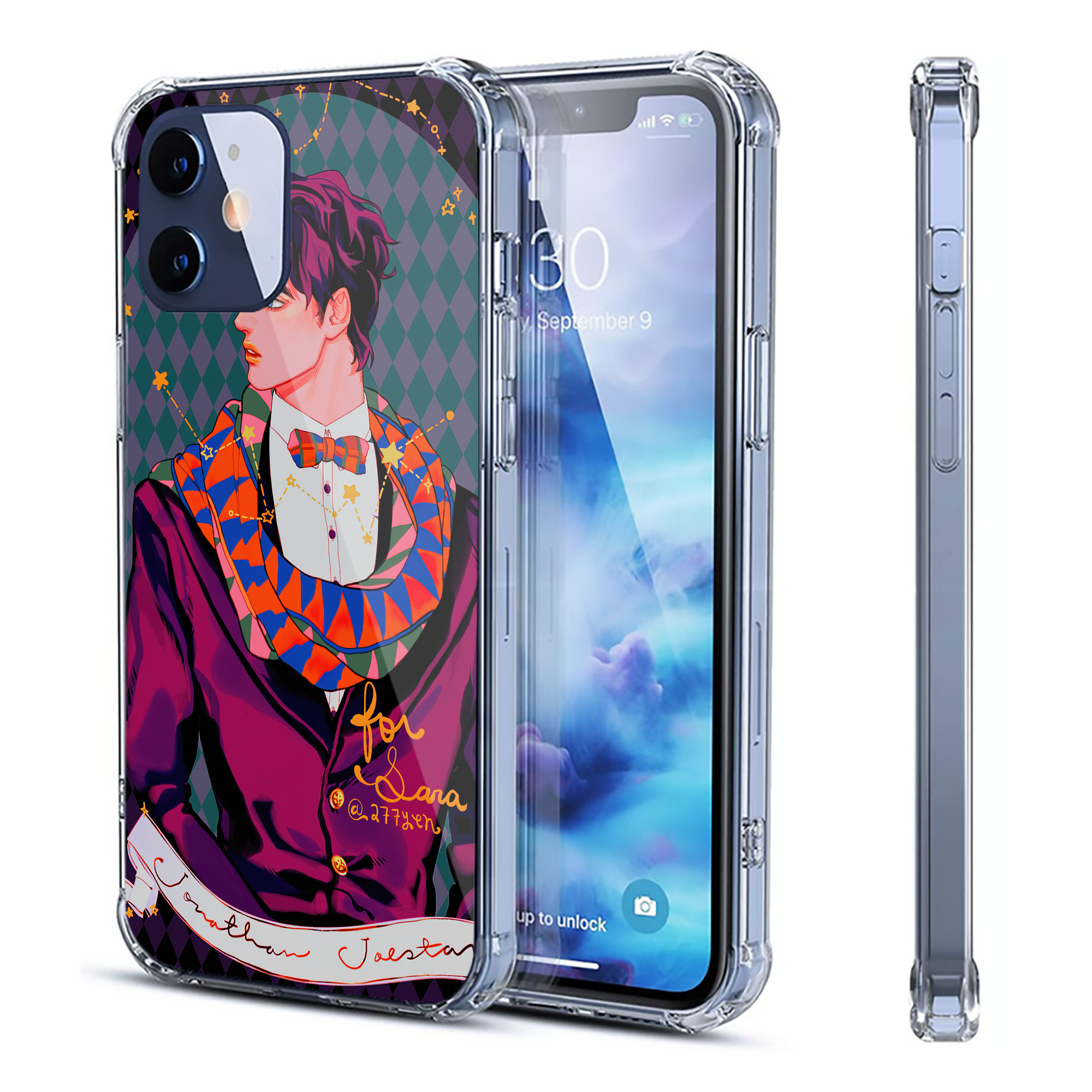 （画像用） ジョジョの奇妙な冒険 JoJo's Bizarre Adventure 【iPhone 12シリーズ対応】透明スマホケース（クリアソフトケース）
